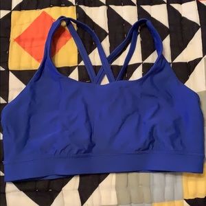 blue lulu lemon sports bra